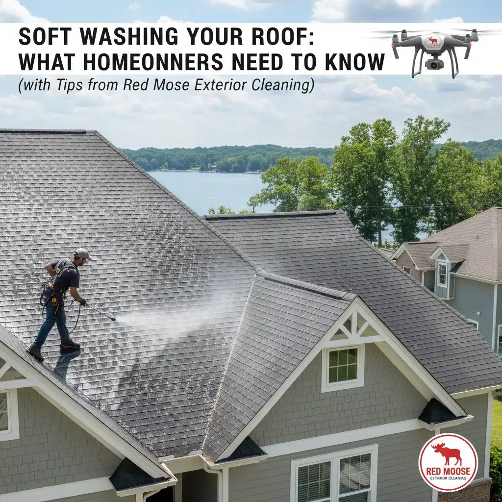 Soft Washing Your Roof: What Homeowners Need to Know (with Tips from Red Moose Exterior Cleaning) Soft Washing Your Roof: What Homeowners Need to Know (with Tips from Red Moose Exterior Cleaning)