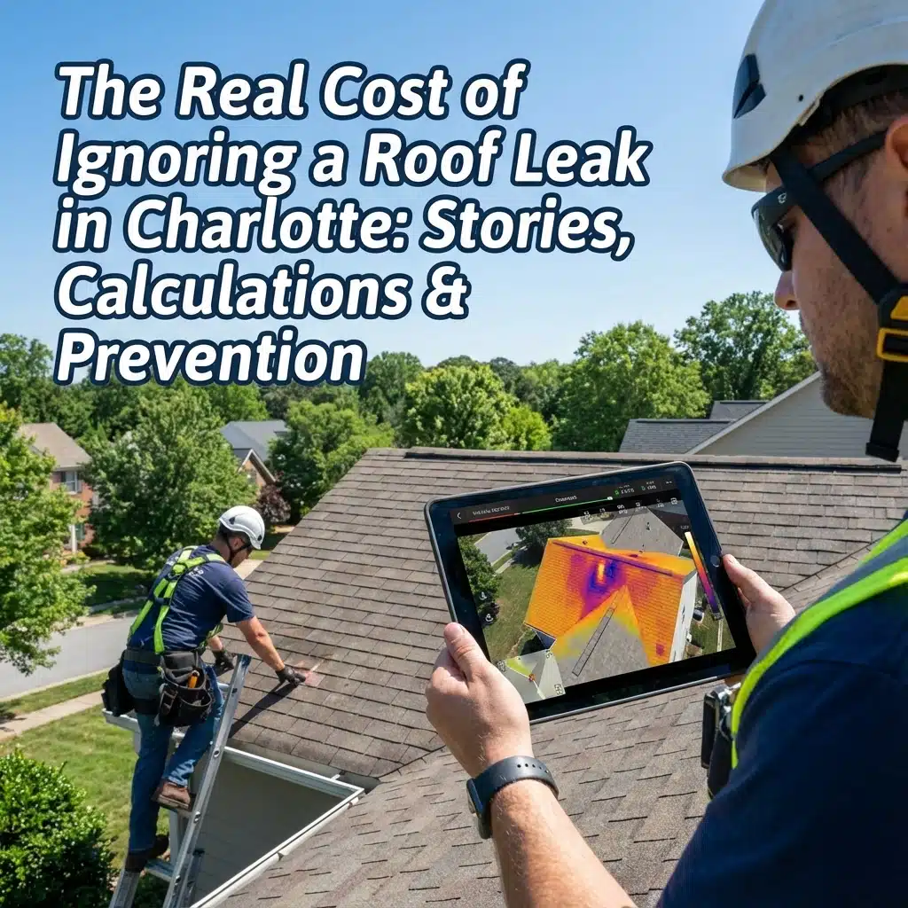 The Real Cost of Ignoring a Roof Leak in Charlotte: Stories, Calculations Prevention The Real Cost of Ignoring a Roof Leak in Charlotte: Stories, Calculations Prevention