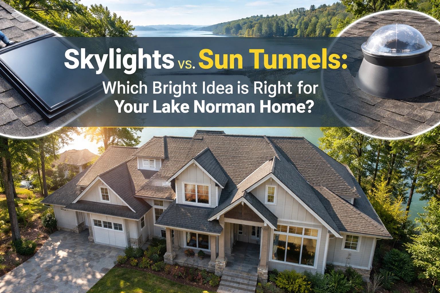 Skylights vs. Sun Tunnels: Which Bright Idea is Right for Your Lake Norman Home? Skylights vs. Sun Tunnels: Which Bright Idea is Right for Your Lake Norman Home?