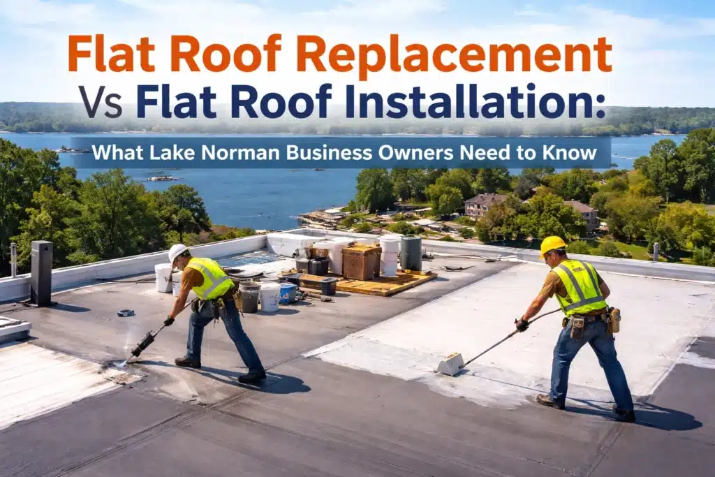 Flat Roof Replacement Vs Flat Roof Installation: What Lake Norman Business Owners Need to Know 256 Nqwkiwl Naf By Best Roofing Now In North Carolina