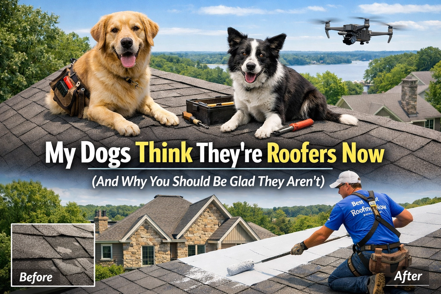 My Dogs Think They re Roofers Now (And Why You Should Be Glad They Aren t) My Dogs Think They re Roofers Now (And Why You Should Be Glad They Aren t)