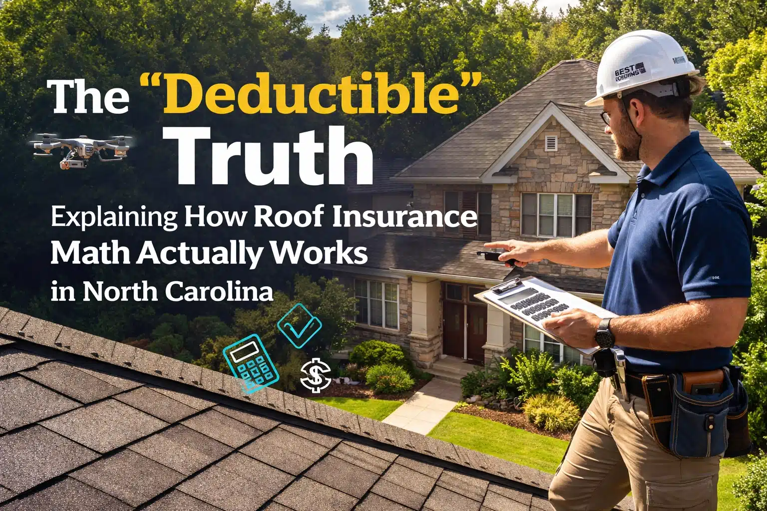 The Deductible Truth: Explaining How Roof Insurance Math Actually Works in North Carolina The Deductible Truth: Explaining How Roof Insurance Math Actually Works in North Carolina